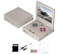 RG35XXSP - Console di gioco portatile con sistema Linux, schermo IPS da 3,5" e scheda TF 64G, batteria integrata da 3300 mAh, supporta WiFi 5G, Bluetooth, HDMI (grigio)