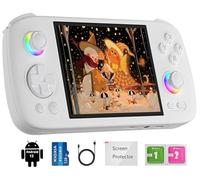 RG406H Console di gioco portatile retrò, RG 406H Android 13 System Unisoc T820 processore touch screen da 4,0 pollici, supporto 1080 DP uscita 5G WiFi con scheda SD 128G (bianco)