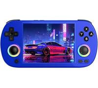 RG40XX H, console di gioco portatile con illuminazione joystick RGB, schermo IPS da 4 pollici, scheda TF integrata da 64 G e 5571 giochi, supporta WiFi Blueto (blu, 64 G)