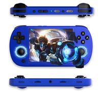 RG40XX H Console di Gioco Portatile console retro game portatile 8000+ Giochi 18 Emulatori,WiFi 2.4G/5G & BT4.2 Console Portatile,Linux 64,Anello luminoso RGB a 16 milioni di colori (Blu-128G)