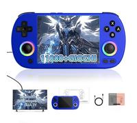 RG40XX H Console di gioco portatile retrò,11000+ giochi,18 emulatori,schermo IPS da 4 pollici con supporto uscita TV,WiFi 2.4/5G e Bluetooth 4.2,Linux,emulatore portatile da 3200 mAh (Blu 256G)