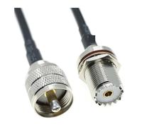 RG58 PL259 SO239 Maschio Femmina Spina Jack Crimpare Destro Connettore Coassiale Cavo di prolunga antenna RF coassiale 50ohm 5M(TYPE D,150CM)