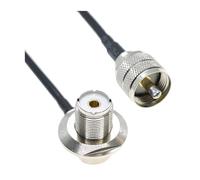 RG58 PL259 SO239 Maschio Femmina Spina Jack Crimpare Destro Connettore Coassiale Cavo di prolunga antenna RF coassiale 50ohm 5M(TYPE F,75CM)