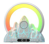 RGB Alarm Clock Bluetooth-Compatible Speaker Music Rhythm Light Wireless Charger