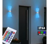 RGB LED 15 Watt Esterno Lampada Parete Telecomando Dimmer Larghezza X Altezza [EEK: F]