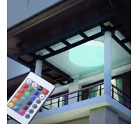 RGB LED 7 Watt Vetro Coprire Luci Rotondo Balcone Esterno Lampada Dimmbar Remoto