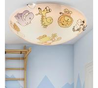 RGB LED Bambini Soffitto Luce Gioco Camera Tier Motivo Vetro Lampada Telecomando [EEK: F]