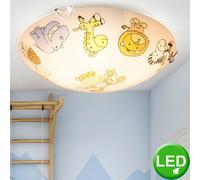 RGB LED Bambini Soffitto Luce Gioco Camera Tier Motivo Vetro Lampada Telecomando [EEK: F]