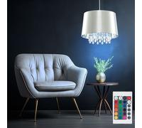 RGB LED Coprire Appesa Lampada Dimmerabile Soggiorno Cristallo Luce Telecomando [EEK: F]