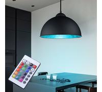 RGB LED Coprire Appesa Lampada Dimmerabile Telecomando a Sospensione Oro Nero [EEK: F]