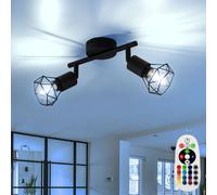 RGB LED Coprire Faretto Dimmerabile Telecomando Retrò Gabbia Spot Lampada Mobile [EEK: F]