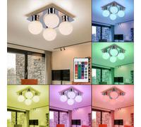 RGB LED Coprire Faretto Sfera Luce Telecomando Cucine Lampada Dimmerabile Cromo