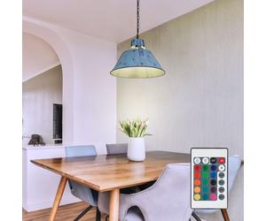 RGB LED Coprire Lampada a Sospensione Dimmerabile Telecomando Retrò Antico Blu