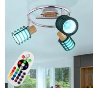 RGB LED Coprire Lampada Dimmerabile Vetro Spot Rondella Orientabile Luce Remoto [EEK: F]