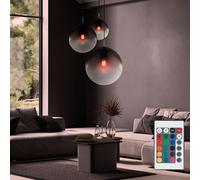 RGB LED Cromo Pendolo Fumé Vetro Coprire Luci Ess Camera Telecomando Dimmerabile [EEK: F]