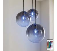 RGB LED Cromo Pendolo Fumé Vetro Coprire Luci Ess Camera Telecomando Dimmerabile