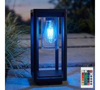 RGB LED Decorazione Supporto Lampada Telecomando Esterno Giardino Nero Dimmbar