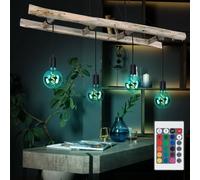 RGB LED Faretto Da Soffitto In Legno Con Dimmer E Cambio Colore Vintage [EEK: F]