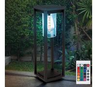 RGB LED Giardino Supporto Lampada Esterno Lanterna Telecomando Balcone Alluminio [EEK: F]