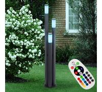 RGB LED Esterno Supporto Lampada Telecomando Giardino Luci Dimmerabile Acciaio [EEK: F]