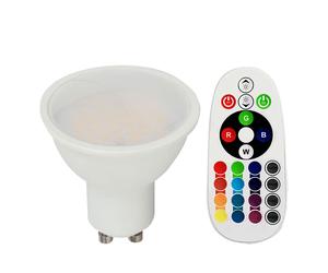 RGB LED GU10 290 lumen lampadina 3,5 watt cambio colore dimmerabile telecomando Vtac 2778