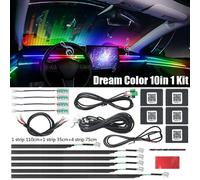 RGB LED Interni Auto Fibra Ottica Neon Filo Striscia Luce Atmosphere awe