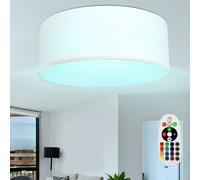 RGB LED Lampada da Soffitto Regolatore Telecomando Soggiorno Tessuto Luce Tondo [EEK: F]