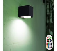 Faretto da parete per esterno ALU lampada da giardino da giardino con telecomando dimmerabile in un set che include lampade a LED RGB