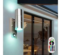 RGB LED Lampada Esterni Up Down Parete Faretto Dimmerabile Telecomando Sensore [EEK: F]