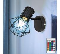 Faretto da parete Faretto da soggiorno regolabile DIMMERABILE in un set comprensivo di lampadine LED RGB