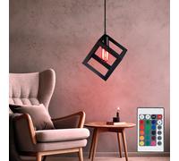 RGB LED Pendolo Appesa Lampada Lavoro Camera Gabbia Coprire Faretto Nero Dimmbar [EEK: F]