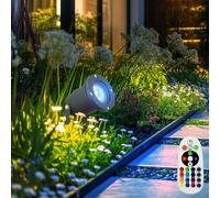 RGB LED per Esterni Chiodi Spot Telecomando Dxh 9,2x31,5 CM 15 Colori GU10 [EEK: F]