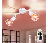 RGB LED Retrò Soffitto Luce Telecomando Gabbia Spot Barra Lampada Cambiacolore [EEK: F]
