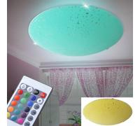 RGB LED Soffitto Luce Bambini Gioco Camera Vetro Lampada Telecomando Dimmerabile [EEK: F]