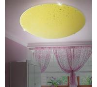 RGB LED Soffitto Luce Bambini Gioco Camera Vetro Lampada Telecomando Dimmerabile [EEK: F]