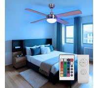 RGB LED Soffitto Ventilatore 3 Livelli Telecomando Cucina Ventola Luci Dimmbar [EEK: F]