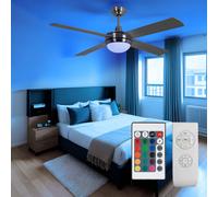 RGB LED Soffitto Ventilatore 3 Livelli Telecomando Cucina Ventola Luci Dimmbar [EEK: F]