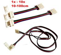 RGB LED Striscia Connettore Adattatore Elettrico 4 Pin Cavo 10cm 1m 50cm 30cm
