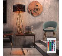 RGB LED Tessuto Lampada a Stelo Cambio Telecomando Treppiede Plafoniera Dimmbar [EEK: F]