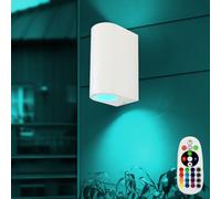 RGB LED Up Down Faretto da Parete Bianco Casa Porta Telecomando Esterno Lampada