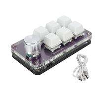 RGB Lighted Mini 6 Key Key Gaming KeyPad Shortcut Mechanical Keyboard per Office Game Music Media Production Testing Acrilic Black