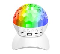 RGB Luce da discoteca DJ Luci da discoteca Lampada Luci for feste di compleanno Decorazioni Proiettore a sfera Lampade da palcoscenico natalizie Illuminazione da club(White)