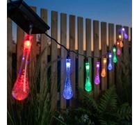 RGB Stringa Solare Luci LED Chiodi Luci Colorato Terrazzi Lampada 20x Goccia