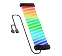 RGB Strip Lights - Silicone PC Case Decoration, Flexible LED Lighting Strip, Colorful Computer Accent, Easy Installation Cable Cover | Accessory For Graphics Card GPU Motherboard Monitor Desk
