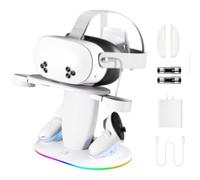 RGB Supporto di Ricarica Per Meta 3S 2 Con 20W Carica Veloce ABS Dock Per VR Auricolare Controller Display Sulla Scrivania Da Gioco Impostazione