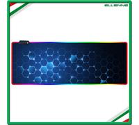 ✅RGB TAPPETINO XXL - MOUSE PAD GAMING 900X400 LED LUCI ANTISCIVOLO HEXAGON C05✅