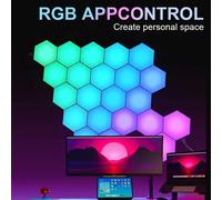 RGB Touch Led Wall Hexagon Light Bluetooth APP Control DYI Shape Rhythm Of Music Computer Game Room Decoration Night Ligh