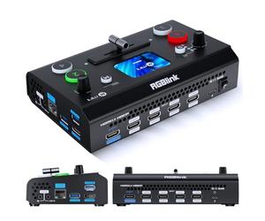 RGBlink Mini V3 commutatore video con funzionalità personalizzabili tramite TAO Cloud - commutatore HDMI 4K, schermo touch da 2,1", streaming live multi-cam, doppia uscita HDMI, registrazione e