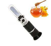 RGBS Rifrattometro di miele, Brix, alberi e umidità dell'acqua 3 in 1 - Tester con ATC. 58-90% Brix, 38-43 Be per acqua, 12-27% per umidità