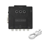 RGBS Scart VGA a YPBPR Component Converter Console Adapter supporta la regolazione del colore a canale singolo per console di gioco